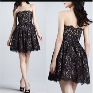 Robert Rodriguez for Target Neiman Marcus Strapless Black Lace Dress